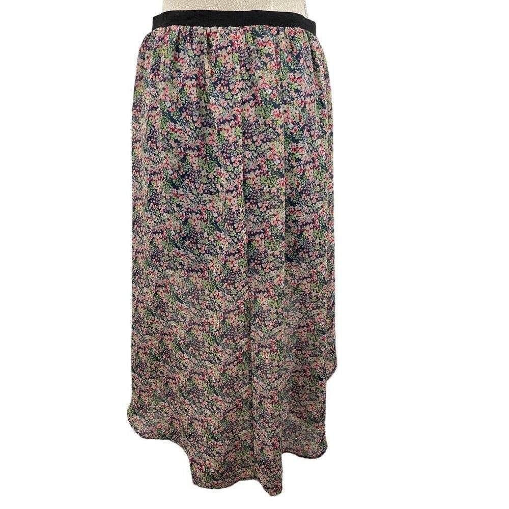 Princess Vera Wang Ditsy Floral Skirt Womens M Blue High Low Fairycore Cottage - Picture 5 of 13